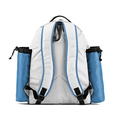Boombah Tyro Baseball/Softball Bat Backpack - 20" x 15" x 10" - Holds 2 Bats up to Barrel Size of 2-5/8" - color: White/Columbia Blue