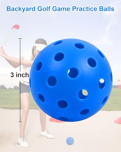 HOTWIND 6-Pack Backyard Golf Game Replacement Balls Colorful 3" Practice Golf Balls with Carry Bag Compatible with Yard Games Perfect for Family Outdoor Party Play - style: 6 Golf Balls
