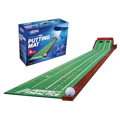 Perfect Practice Putting Mat & Chipping Net, Indoor & Outdoor Putting Green, Chipping Mat for Home & Office, Premium Golf Training Aids for Putting Practice with Realistic Turf, Golf Gifts for Men
