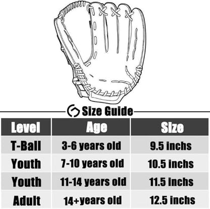Baseball Glove,Baseball Softball Mitt with Ball for Kids Youth Adults Training and Beginner,Right Hand Throw,Left Hand Glove - color: Black Brown, size: 12.5"