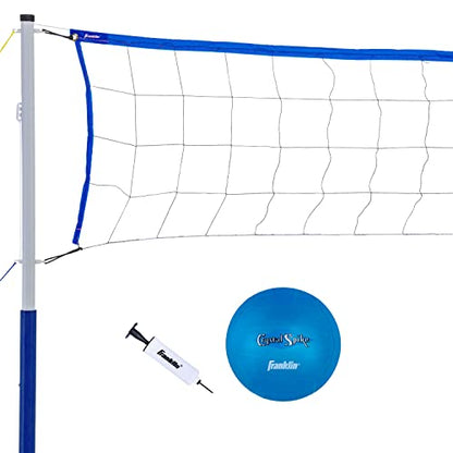 Franklin Sports Volleyball Set - Beach and Backyard Volleyball Net Set - Portable Volleyball Net and Ball Set with Poles and Ground Stakes - Recreational - style: Recreational