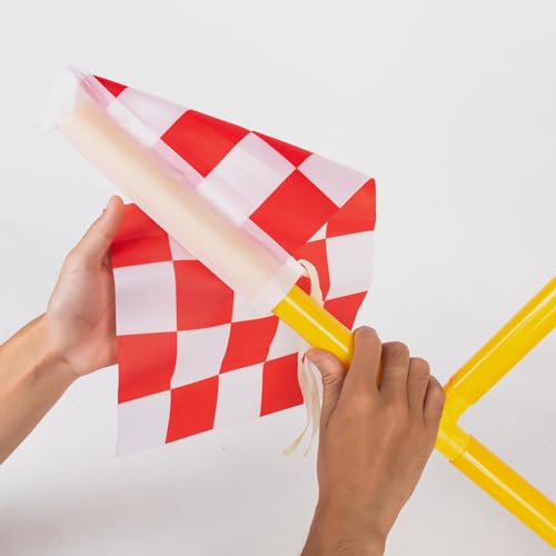 Football Field Goal Post with 6 Pcs Inflatable Footballs, a Football Kicker Stand and a Pump-Backyard Kicking Field Goal Post Set for Kids/Youth/Adults