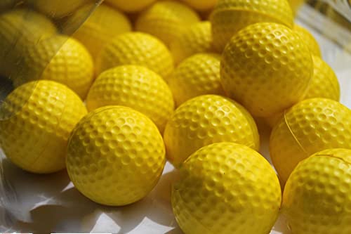 100pcs Yellow Golf PU Ball Foam Ball Restricted Flight Balls Practice Golf Training aids