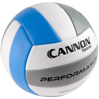 Cannon Sports Official Size Volleyball - Waterproof Soft PU Cover for Indoor Outdoor Volleyball – Perfect for Team Games, Training, Recreational, Beach Play - Pump Included