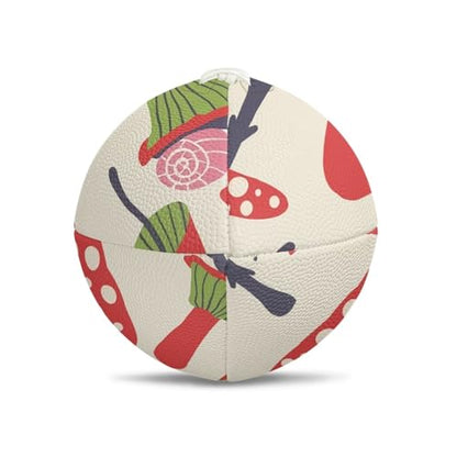 SYtrade Recreational Football Game Footballs PU Composite Leather Footballs for Training Indoor Outdoor - color: Mushroom Snail Khaki