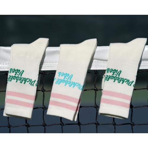 SOLE SQUAD Pickleball Socks for Women and Men – Great Pickleball Gifts and Accessories For Women - Pickleball Outfit - color: Pink Blue