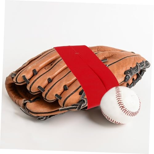 Baseball Glove Wrap Band Elastic Softball and Baseball Glove Strap for Secure Fit Ventilated Design - color: Red