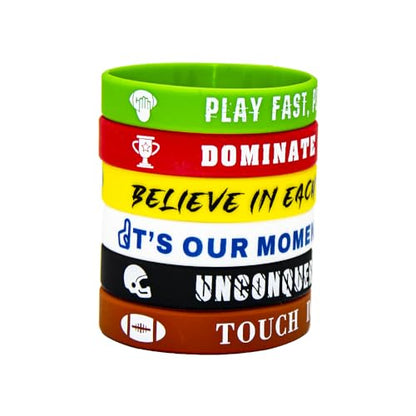 Inspirational Rubber Silicone Bracelets Wristbands,Messages of Motivation and Inspiration,Gifts for Men Ladies and Teens,For Rewards,Prizes,Parties,Events