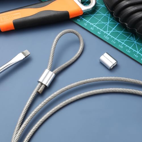 KESYOO Basketball Net Replacement Wire: Plastic-Coated Steel Cable for Outdoor Rim - Hoop String Cord with Aluminum Buckle 70.86 Inch