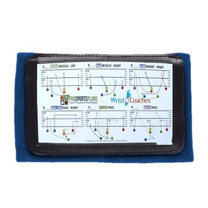 Football Play Wristbands - Youth Quarterback Gear - Wristband Playbook for Football and Softball Signs - color: Navy