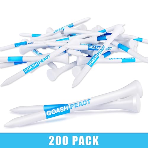 Premium Golf Tees Choose Between 200 Count or 120 Count, Professional Marking System Golf Tees 3-1/4 Inch, Reduce Friction Side Spin More Stable Golf Tees - color: 200 Pack Wood Tees - Stripe