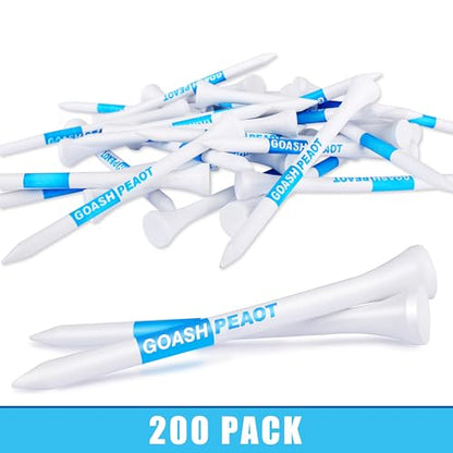 Premium Golf Tees Choose Between 200 Count or 120 Count, Professional Marking System Golf Tees 3-1/4 Inch, Reduce Friction Side Spin More Stable Golf Tees - color: 200 Pack Wood Tees - Stripe