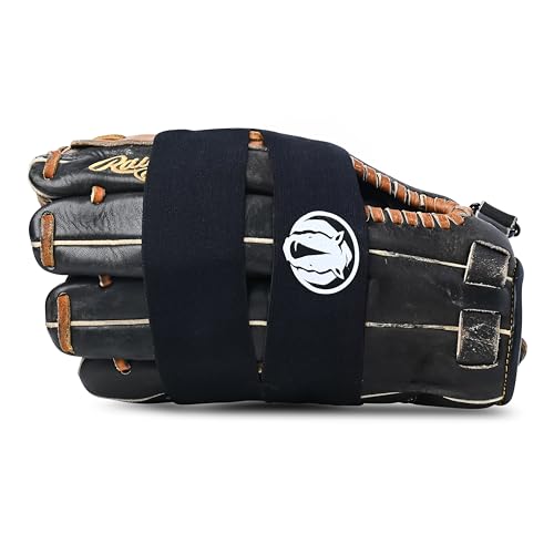 Rhino Wax - Baseball Glove Wrap with Velcro - Base Ball Mitt Break-in Kit Essential - Sturdy Elastic and Heavy Duty - Creates and Maintains The Perfect Pocket - Keeps Gloves Game-Ready