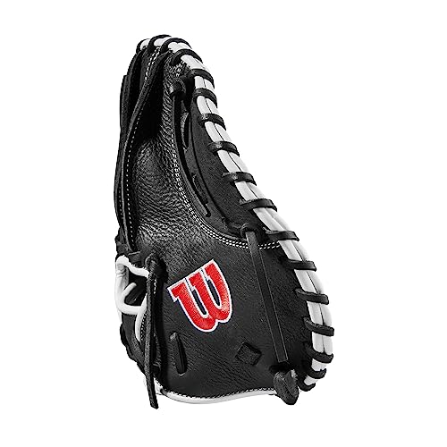 Wilson Trainer Baseball Gloves - Black/Red - style: Infield - Pancake