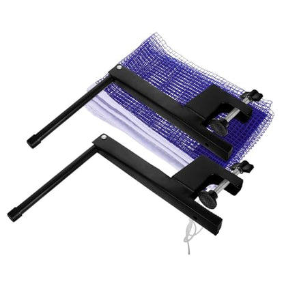 Portable Table Tennis Net Post Set with Elastic Mesh Easy Setup Retractable Tennis Net for Indoor and Outdoor Pingpong Game Accessories