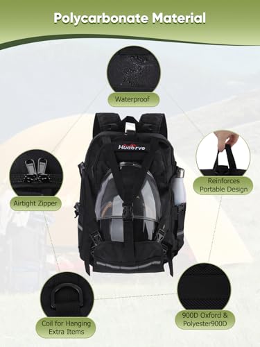 Motorcycle Backpack for Men, Waterproof Helmet Backpack, Helmet Holder Riding Bag, Large Capacity Cycling Motorcycle Accessories Gifts, Hiking Storage Bag for Basketball Football Soccer Black