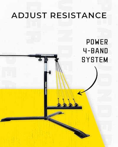 Baseball Softball Training Equipment,Baseball Softabll Hitting Trainer,Baseball Swing Trainer with 4 Power Bands, Improve Hand-Eye Coordination, Swing Mechanics, and Hitting Performance