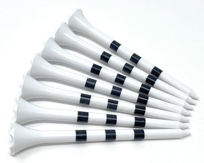 NorthPointe 3 ¼” Plastic Golf Tees – White with Black Stripes - 100 Golf Tees Plastic in Bulk