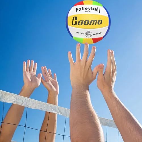 Volleyball Official Size 5, Durable Soft Touch PU Leather Volley Ball for Youth Teen Beginners,Waterproof Recreational Pink Volleyball for Indoor Outdoor Game Beach Play Gym Training
