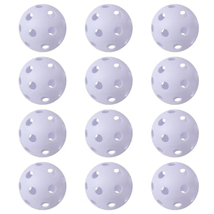 GSE Games & Sports Expert Practice Baseballs, Plastic Baseballs Training, Hollow Airflow Softballs for Pitching, Batting, Catching for All Skill Levels (Several Styles Available) - color: White, style: 240-PACK
