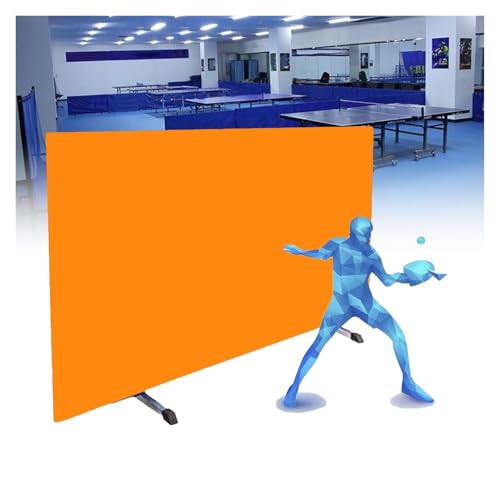 The Movable Ping Pong Ball Baffle,Portable Table Tennis Baffle, Foldable Ping Pong Field Fence Surround Block, Galvanized Steel Pipe Frame, Easy to Install，（Orange，10 Pieces） - color: Orange, size: 10 pieces