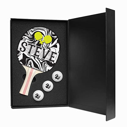 Infusion Table Tennis Paddle and Balls Gift Box Set - color: Steve
