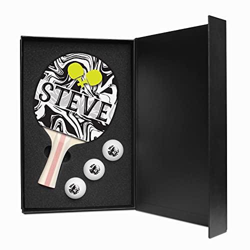 Infusion Table Tennis Paddle and Balls Gift Box Set - color: Steve