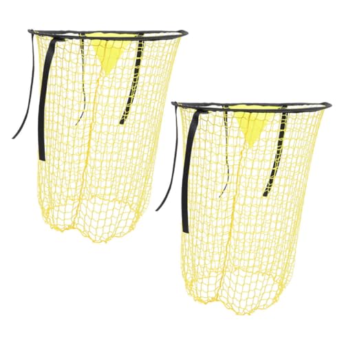 2pcs Football Kicking Nets Soccer Goal Target Nets for Youth Training Practice Equipment Backyard and Indoor Accuracy Shooting Drill Yellow