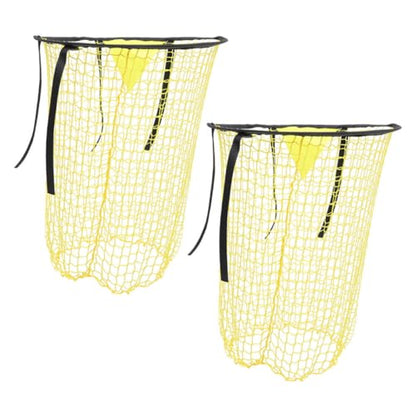 2pcs Football Kicking Nets Soccer Goal Target Nets for Youth Training Practice Equipment Backyard and Indoor Accuracy Shooting Drill Yellow