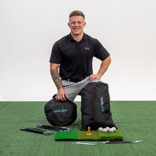 Golf Hitting Net,Chipping Net,Tri-Turf Mat,Golf Hitting Aid,10x7FT Practice Net for Backyard Driving,Chipping Training,Target Mat Balls for Indoor Outdoor use,Gifts for Men Dad Him Golfer