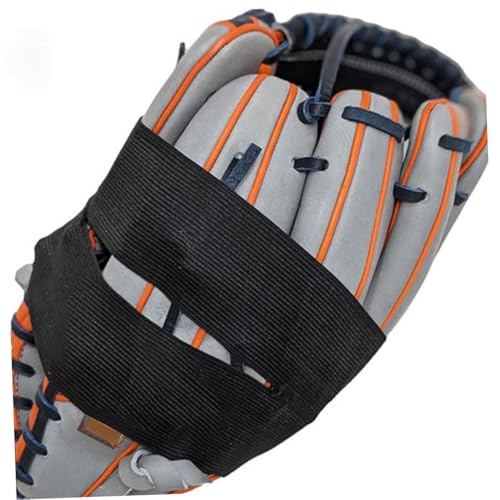 GANAZONO 4pcs Baseball Glove Strap Gloves Wrapping Band Replacement Strap Handed Safety Gloves Baseball Glove Band Glove Fixing Wraps Straps Baseball Catcher Strap Guard Polyester Black