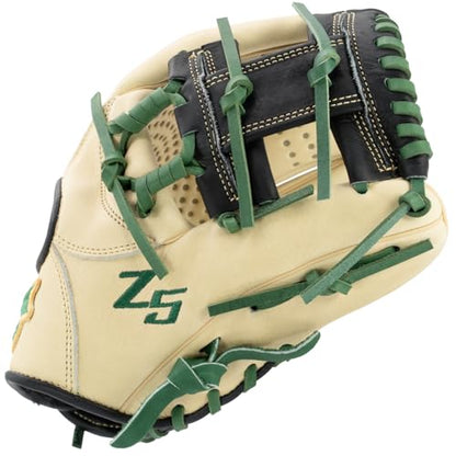 SSK Z5 Craftsman Infield Baseball Glove – 11.25” - 11.5” - 11.75” - 12” – Right & Left Hand Throw - color: Camel/Black/Forest, size: 11.5" - Right Hand Throw