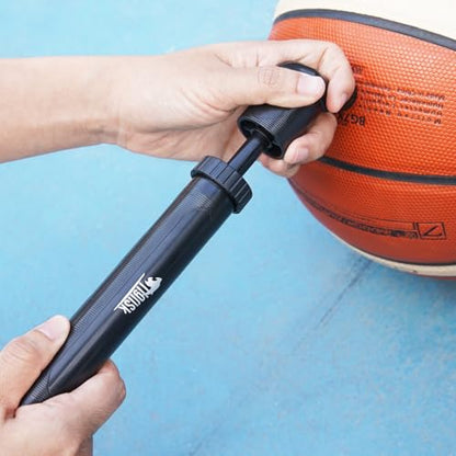 Tigrisk® Ball Pump for Sports Balls - Hand Pump for Soccer Football Volleyball Water Polo Rugby Exercise Sports Ball, Portable Air Pump with 6 Needles and 1 Nozzle