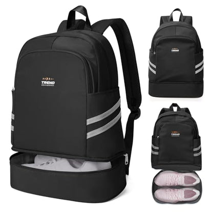 coofay Gym Backpack For Women Waterproof Sports Backpack With Shoe Compartment Lightweight Travel Backpacks Small Gym Bag Dance Volleyball Backpacks
