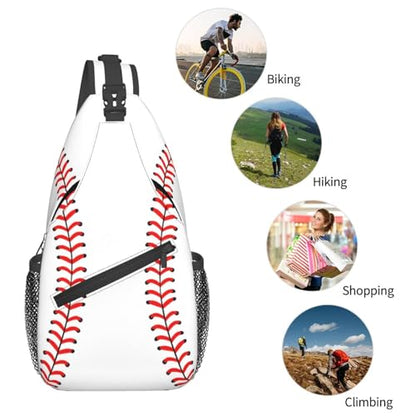 Baseball Sling Backpack Sling Bag Crossbody Shoulder Bag Baseball Purse Chest Bag For Men Women - color: Baseball