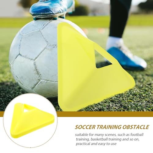 Happyyami 10pcs Soccer Training Cones Disc Set Orange Small Agility Sports Markers for Football Drills Field Practice and Soccer Coaching