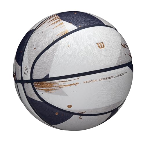 WILSON NBA Champagne Series Basketballs - color: White/Blue/Gold