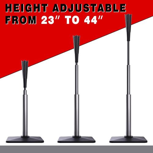 4-Prongs Ball Rest Batting Tee for Baseball and Softball， 23" to 44" Adjustable Baseball Tees for Hitting，Heave Duty Base Baseball Tee （No Included The Baseball） - style: LITE
