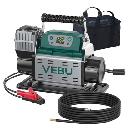 ‌RV Air Compressor 12V Tire Inflator, 150PSI with Auto Shut-off, Digital Display & Preset, 5.65CFM Fast Inflation for Off-road Vehicles, Trucks, SUVs, RVs, ATVs, Corded Electric - style: Single Cylinder + Digital Display