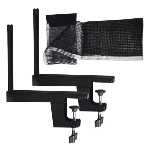 pingpongNet - Table Tennis Net, Adjustable Post Set, Quick Assembly with Clamps | Portable Replacement Accessory for Indoor Outdoor Games, Practice, Professional, Competition, Amateur Training - size: 0.5-4cm