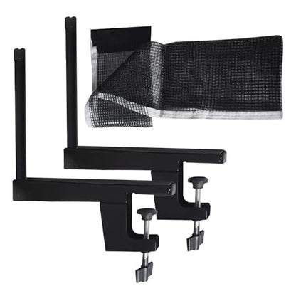 pingpongNet - Table Tennis Net, Adjustable Post Set, Quick Assembly with Clamps | Portable Replacement Accessory for Indoor Outdoor Games, Practice, Professional, Competition, Amateur Training - size: 2.5-6cm