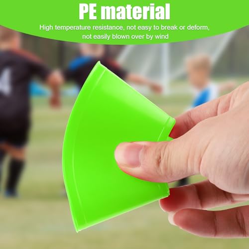 XIHIRCD 20pcs Soccer Cones for Sports Training, Football Cones Flexible Sports Agility Cones Training Cones for Basketball Football Running Drills Sports Games Field Cone Markers Kids (Red & Green)