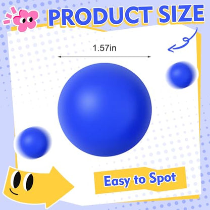 Soulchen 40mm Glow in The Dark Table Tennis Balls Bulk, Carnival Game Night, Neon Birthday Party Favors, Classroom Rewards, Goodie Bag Filler, Pet Playmate - color: Blue, size: Solid