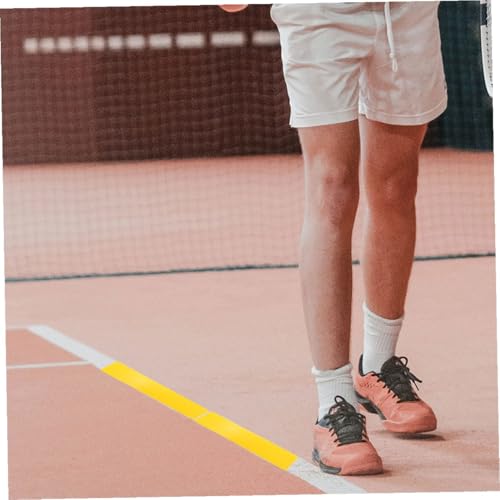 balacoo 6pcs Sports Court Carpet Markers Tennis Training Aid Rectangular Yellow Agility Training Signs for Soccer Football Court Line Markers Training Supplies