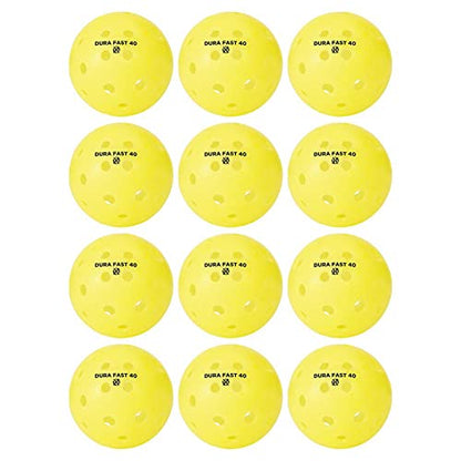 Dura Fast 40 Pickleballs | Outdoor Pickleball Balls | USAPA Approved and Sanctioned for Tournament Play - color: Yellow, style: 12 Pack
