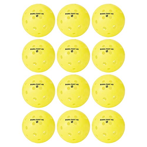 Dura Fast 40 Pickleballs | Outdoor Pickleball Balls | USAPA Approved and Sanctioned for Tournament Play - color: Yellow, style: 12 Pack