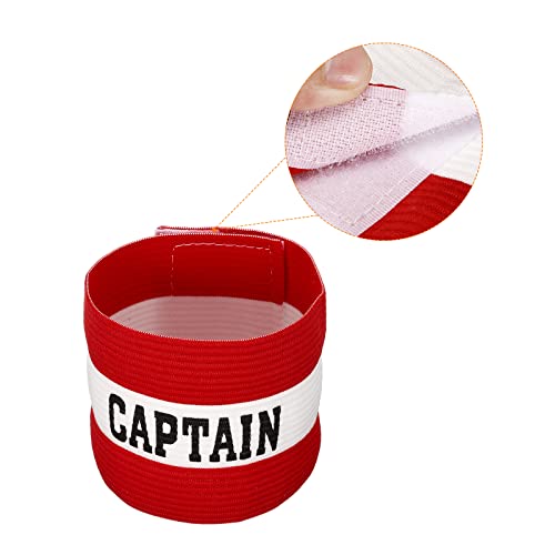 PATIKIL Captain's Armband, Pack Elastic Arm Band for Soccer Team Training - color: Red