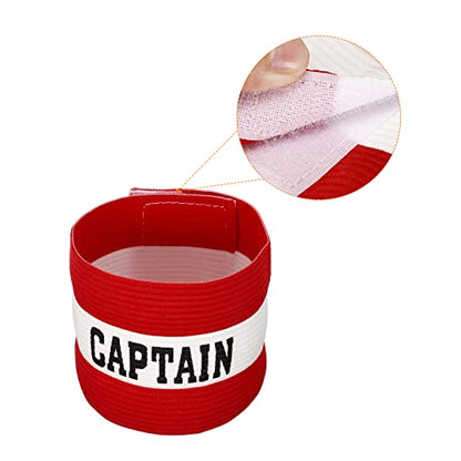 PATIKIL Captain's Armband, Pack Elastic Arm Band for Soccer Team Training - color: Red