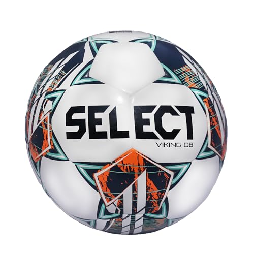 SELECT Viking DB Soccer Ball - color: White/Teal/Orange V24 - 1-Ball, size: 4