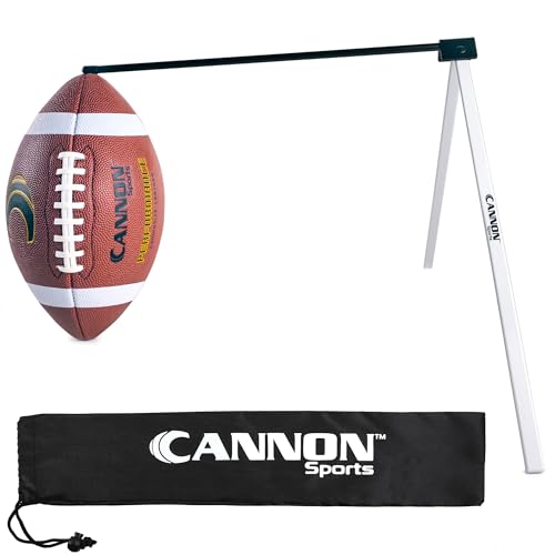 Cannon Sports Football Kicking Tee – Portable Field Goal Kicking Holder - Football Tee Compatible with All Football Sizes – Aluminum Football Kicking Stand with Carrying Bag